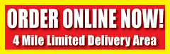 A banner with the words " for online only unlimited delivery ".